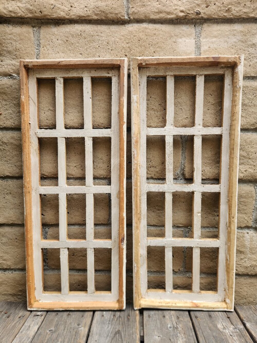 (2 Pcs), 29" H, Capuato Farmhouse Arch Wood Distress White Wall Decor